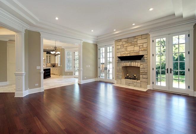 rustic wire-brushed white oak wood floors